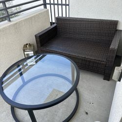 Black Iron And Glass Table