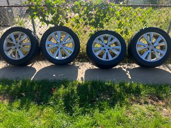 Set of 4 Silver Alloy Wheels with Tires 265/50R20