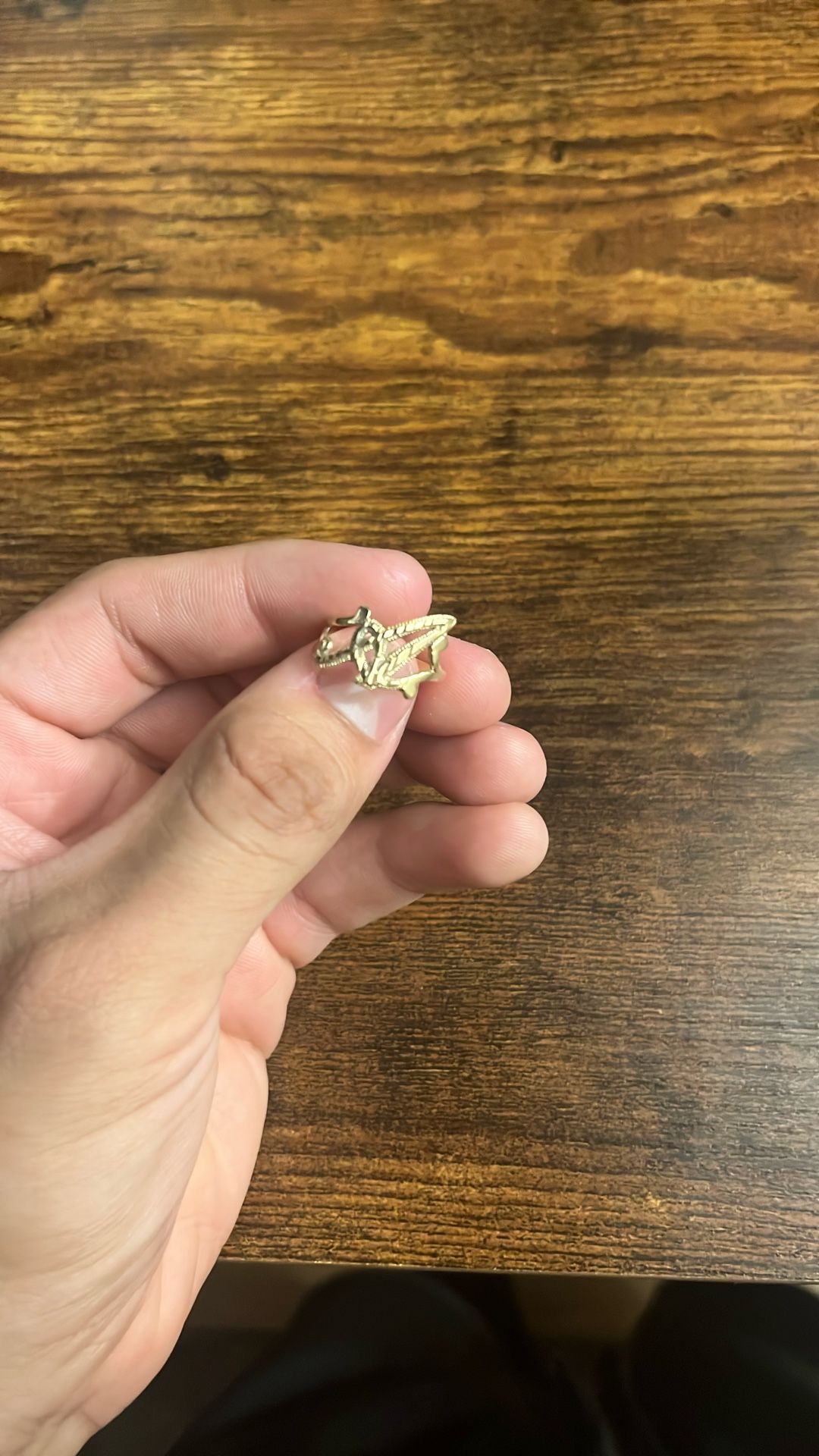 initial A Ring Gold!