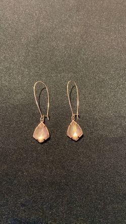 Gold Rose Quartz earrings, Kendra Scott