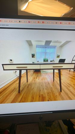 World Market Wood Mid Century Desk