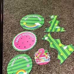 Nabenkalu Cartoon Melon Cupcake Stand 2nd Second Watermelon Party 