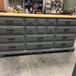 Newly Refinished Gray Pine Dresser