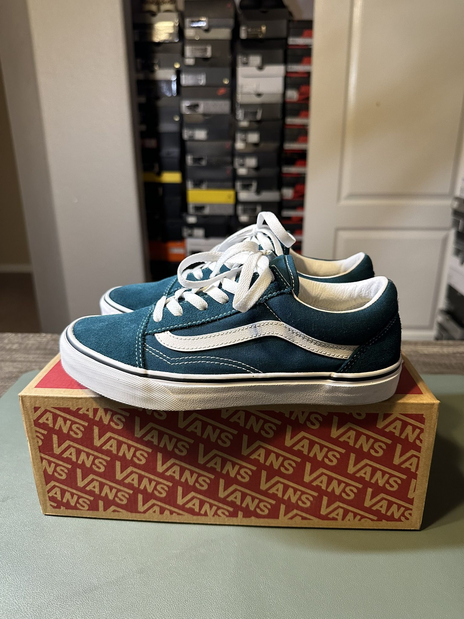 Size 6 Old Skool Vans Deep Teal 