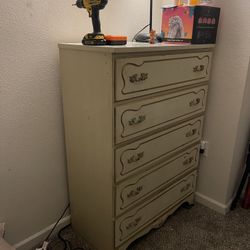 Antique white dresser