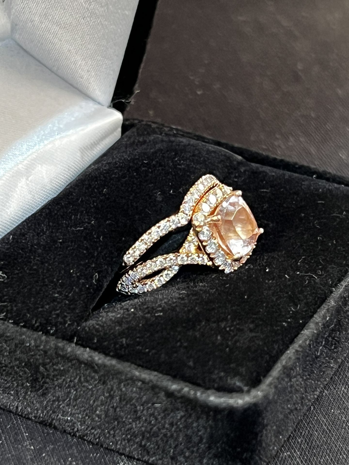 Neil Lane Morganite Rose Gold Engagement Ring Set
