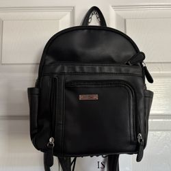 Black Leather Backpack 
