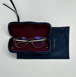 Gucci GG0738O Transparent Grey Glasses