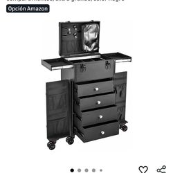 Maleta profesional de maquillaje con ruedas 💄✨