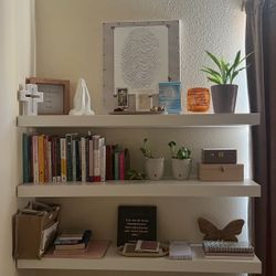 White Floating Shelves 