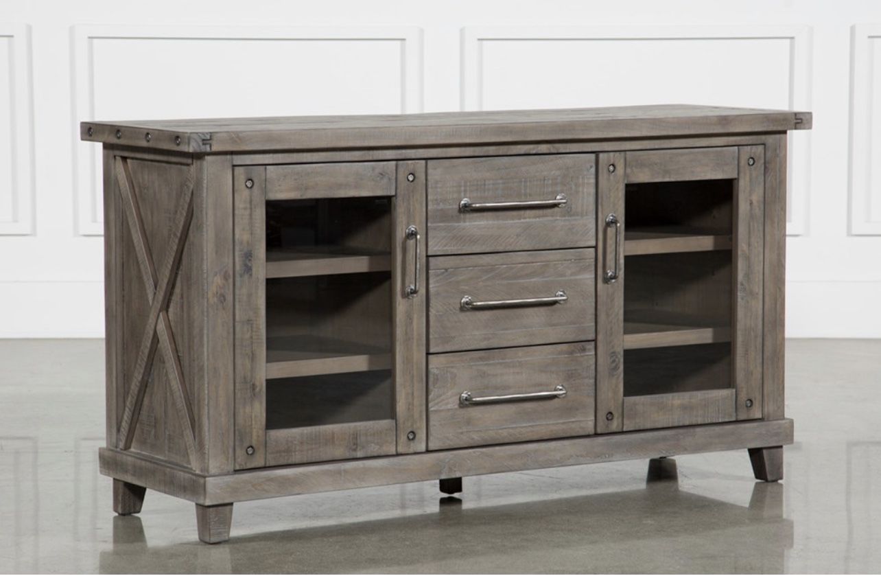 Living Spaces Jaxon Grey 65” Sideboard