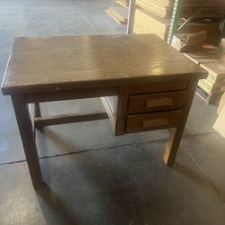 Vintage Wood Writing Desk