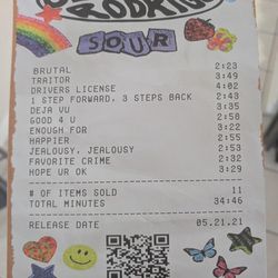 Olivia Rodrigo Tin Wall Hanging