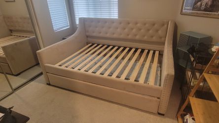 Trundle bed with full size top and twin size under (mattress not included)