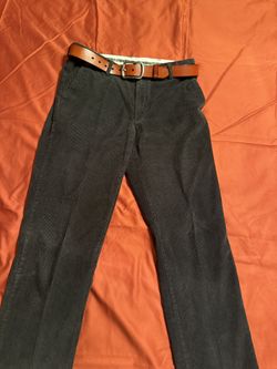 L. L. Bean Men’s Classic Fit Corduroy Pants With Leather Belt