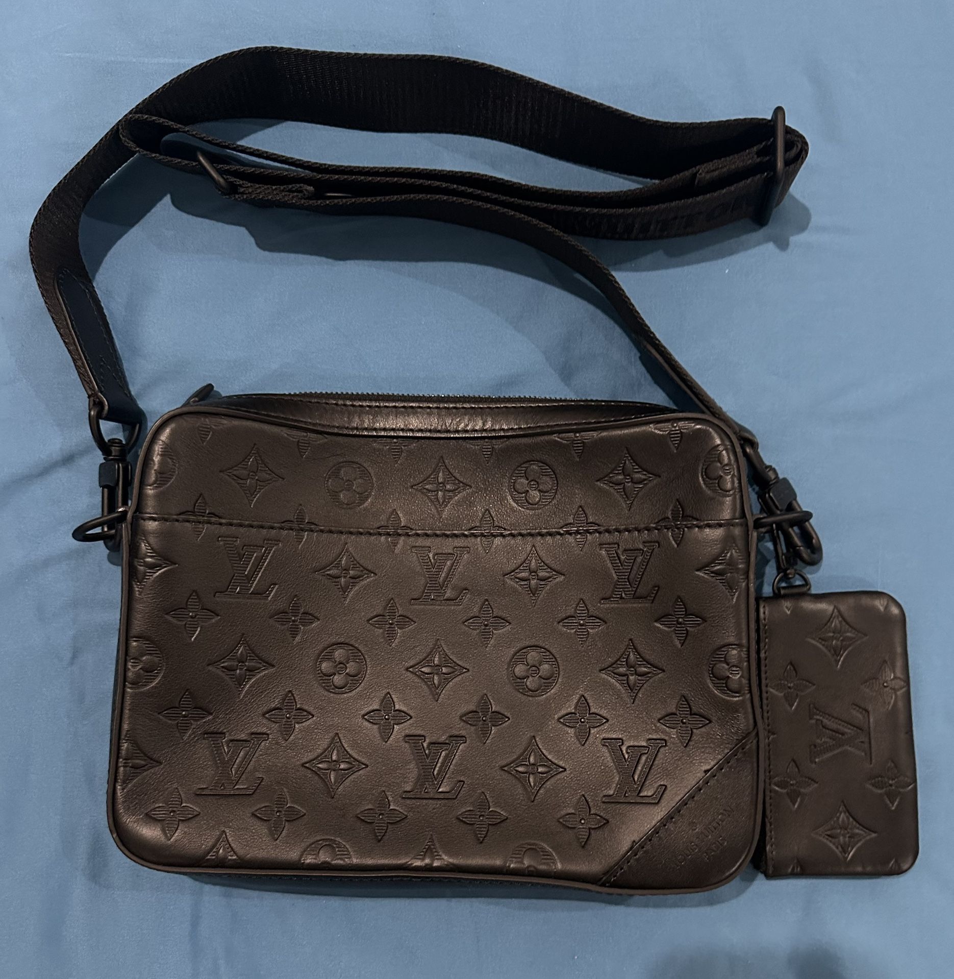Louis Vuitton Monogram Shadow Duo Messenger Shoulder Bag Leather