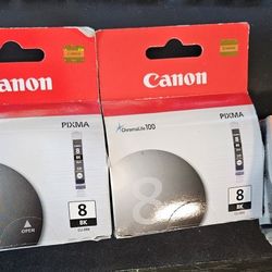 Canon CLI-8 Black Ink Cartridge for Select PIXMA IP, MP, MX and PRO Series Printers, 3 Black, 1 Photo Cyan, And 1 Cyan