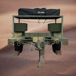 Military Trailer with Rooftop tent