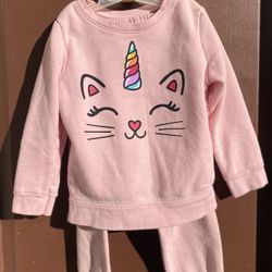 Pink Unicorn Sweatshirt Outfit 3T.