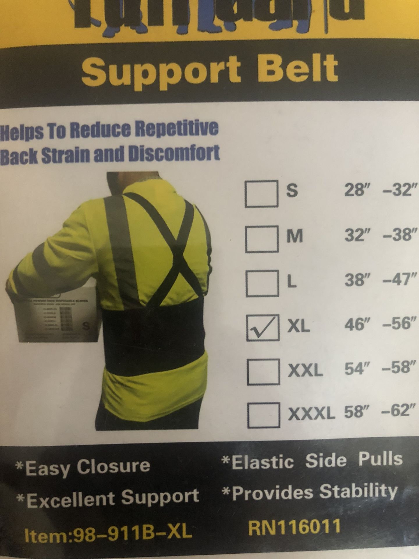 Support Belt / Faja Para El Trabajo