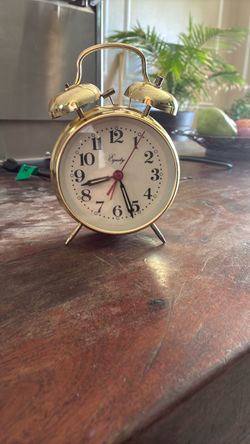 Equity Twin Bell Alarm Clock Gold
