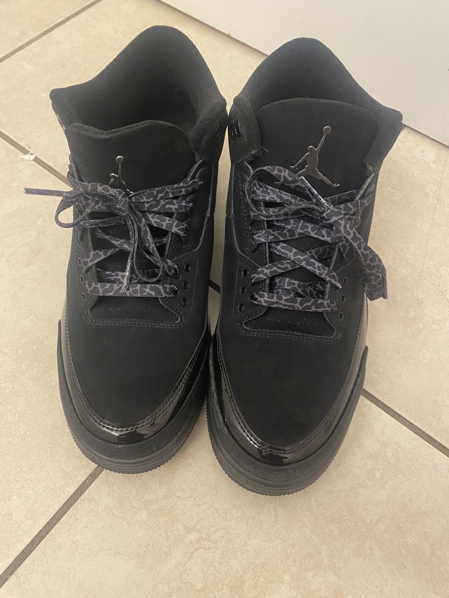 Jordan 3’s Black Size 11 Worn Once No Box