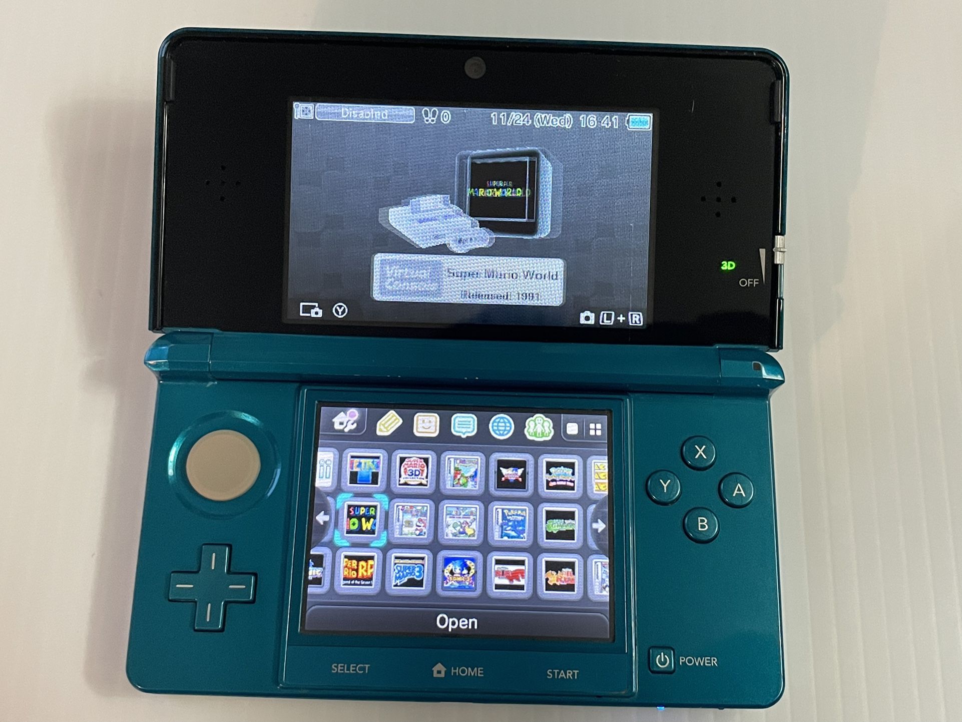 Nintendo 3ds Aqua Blue Box