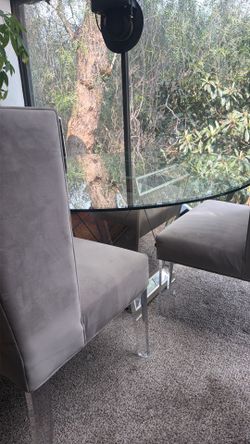 Glass table and or chairs