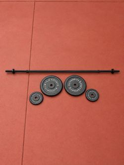 Fitness gym 1 inch barbell 25.lbs x 2 5.lbs