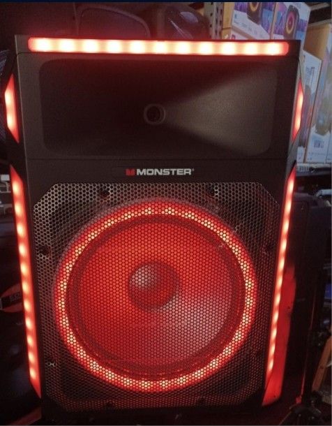 Monster party speaker.  Was a gift I haven't used it. Need the money. $80