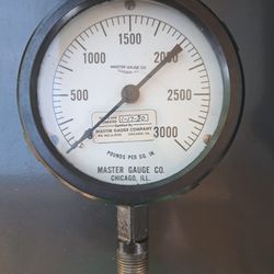 Process Pressure Gauge, Psi 3000, 4.5"