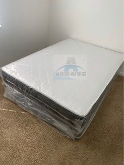 NEW FULL SIZE 54x75” MATTRESS AND BOX SPRING-2pcs