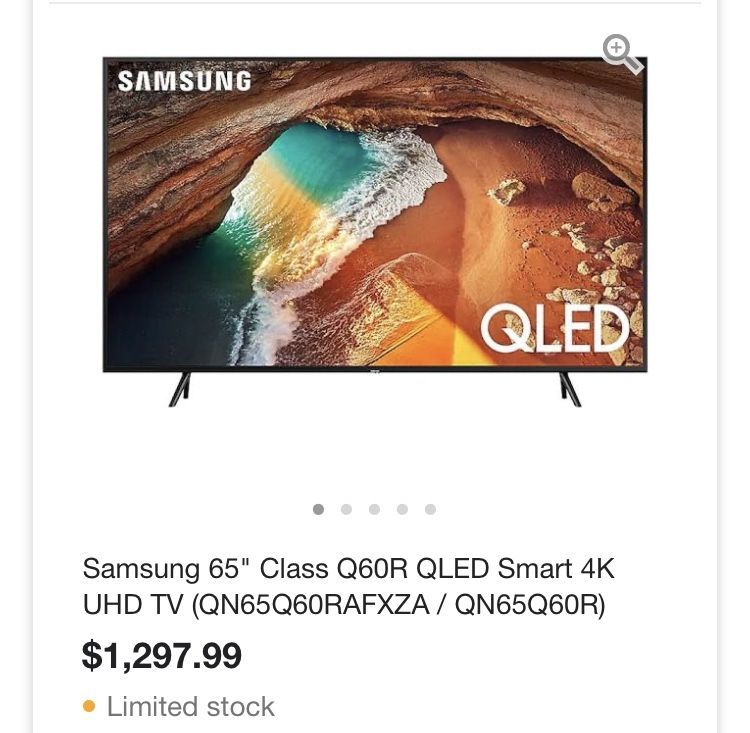 Samsung 65’ 4K Q60R Smart Uhd Tv