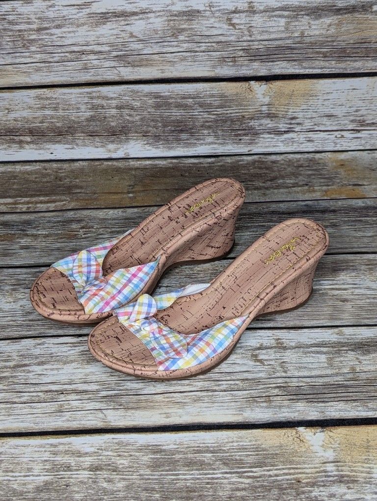Union Bay Cork Wedge Sandal. Women's Size 9.5M