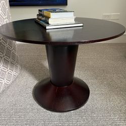 Modern Espresso Wood Side Table 