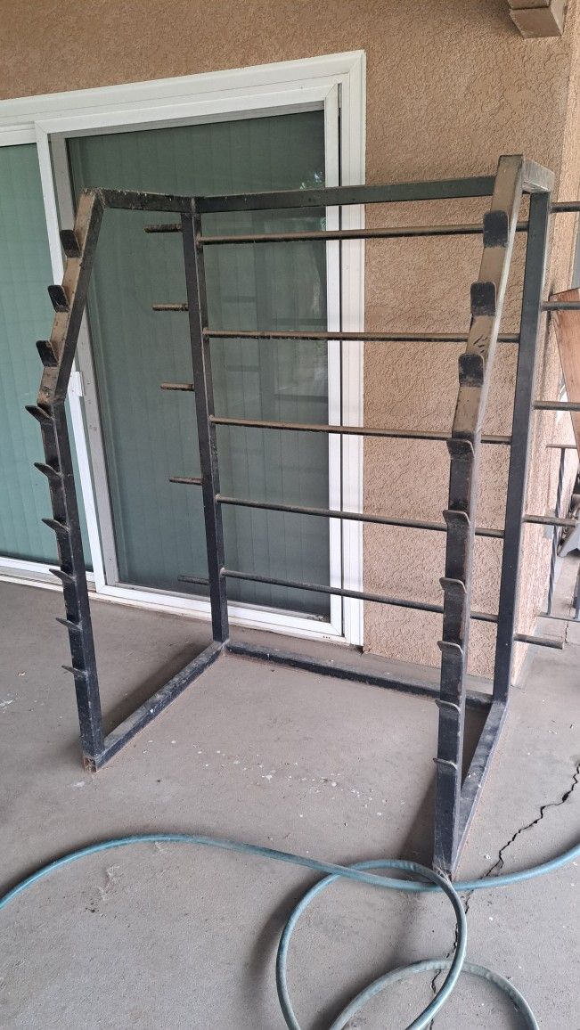 Weight Rack, Preowned, Rust In Areas, No Weights Included