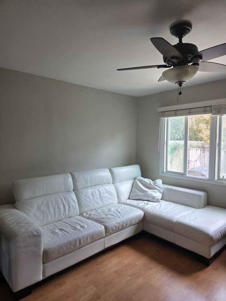 White Leather Couch