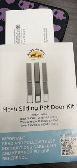 Mesh sliding pet door kit (2 available)