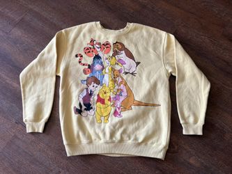 Yellow Winnie The Pooh Crewneck Sweater