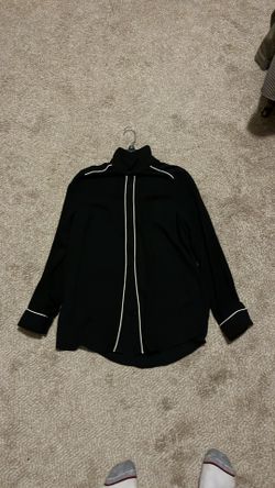 White Striped Black Longsleeve Shirt