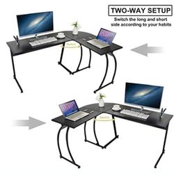 L-Shaped Computer Desk,Corner Desk,Gaming Desk,Reversible Home Office PC Workstation,Study Writing Table