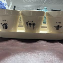 Rae Dunn Small Planter Set