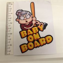 Baby On Board Sticker Windows Waterproof