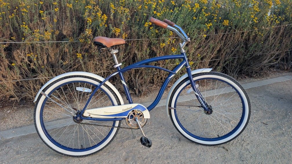 Huffy Beach Cruiser Men's Bike 26" White Wall Tires Bicycle Rides Smooth 