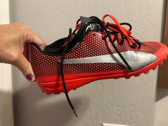 Puma Red and Black Cleats