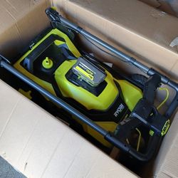 ROYBI 40V HP 21" Brushless Lawn Mower And Scotts Reel Mower Bundle