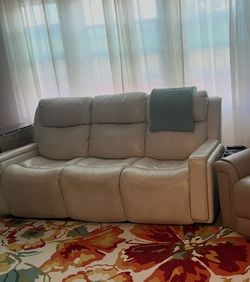 Off White leather couch