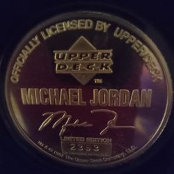 upper Deck Micheal Jordan ( 1 Troy Ounce Silver Collectable Coin),