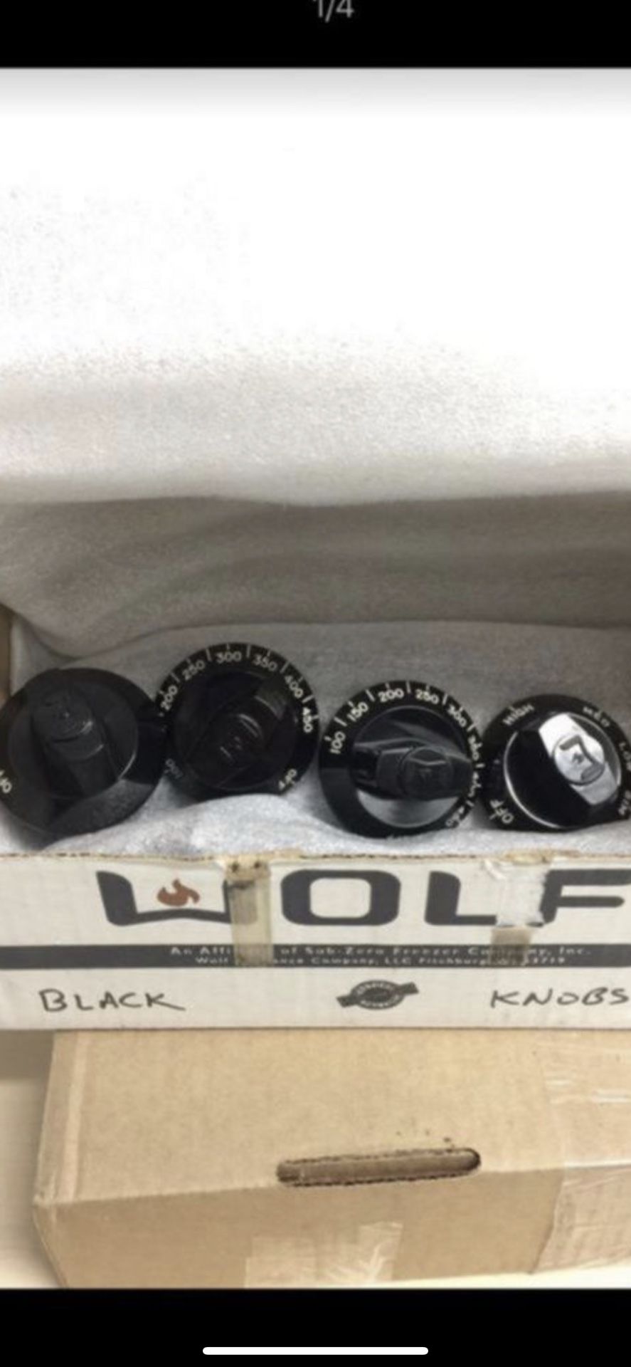 Wolf Black Appliance Knobs