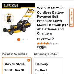 Brand New In Box Dewalt Lawn Mower 